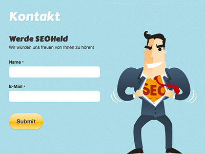 Hero Screen webdesign