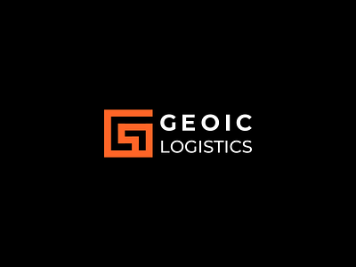 Geoic logistics arrow badge box cargo geography logistics logo logotype logotype designer logotypedesign template transport ui