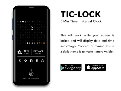 Tic Lock lock screen minutes mobile time