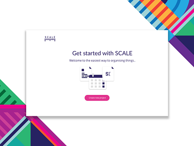 Scale -Add Project add add project first screen illustration measure new project project management scale