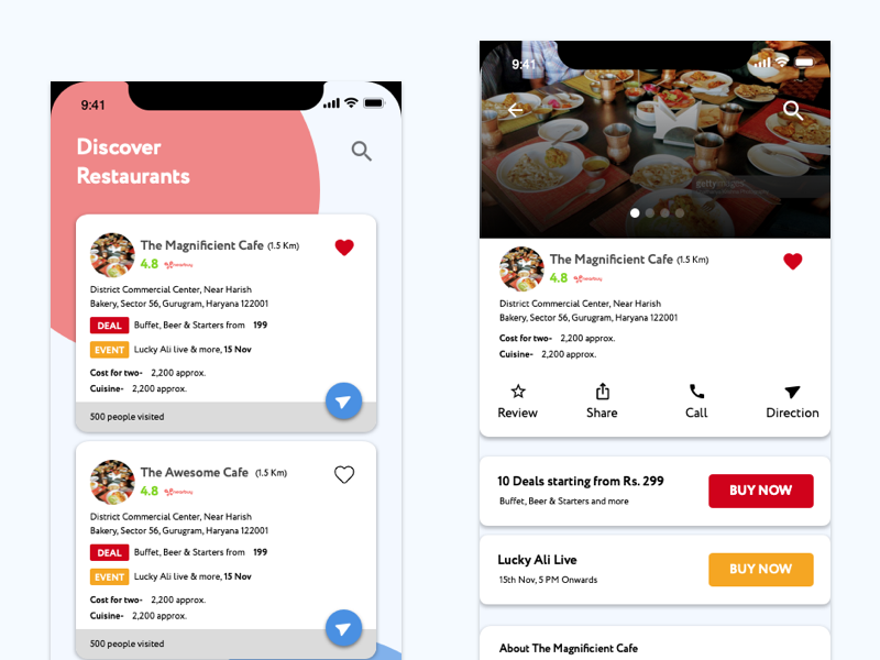 Discover Restaurant bookmark cafe user interface dining restaurants food discover restaurants