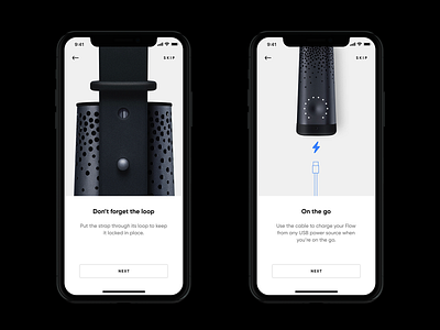 Onboarding screens — How to use app connected devices design health mobile ui ux