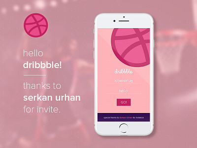 Hi Dribbble! app debut design interface landingpage login page mobile mobile app design mobile design