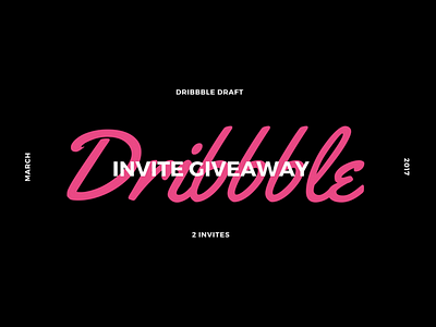 Double Invite Giveaway black giveaway graphic design illustrator invites pink retro vintage