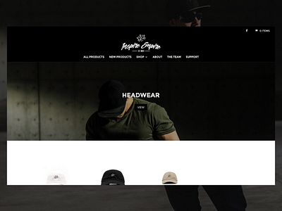 InspireEmpire.co Headwear Store apparel athletes clothing e commerce interface product page store ui ux web design