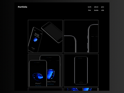 Dark Portfolio Website adobe xd black dark gradient iphone portfolio ui ux web web design website xd