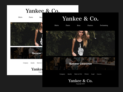 Yankee & Co Clothing Website colors creative iphone macbook mobile typography ui ux web web design website