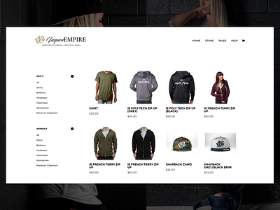 Inspire Empire Store divi ecommerce interface minimal store ui ux web design website white wordpress