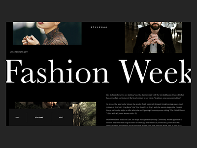 Fashion Week Article Webpage