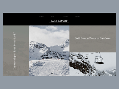 Park Resort Website Homepage