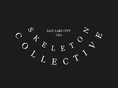 Skeleton Collective Logo adobe illustrator agency agency branding agency design black and white branding branding design custom type font fonts halloween logo logo design minimal logo serif studio type typographic typography