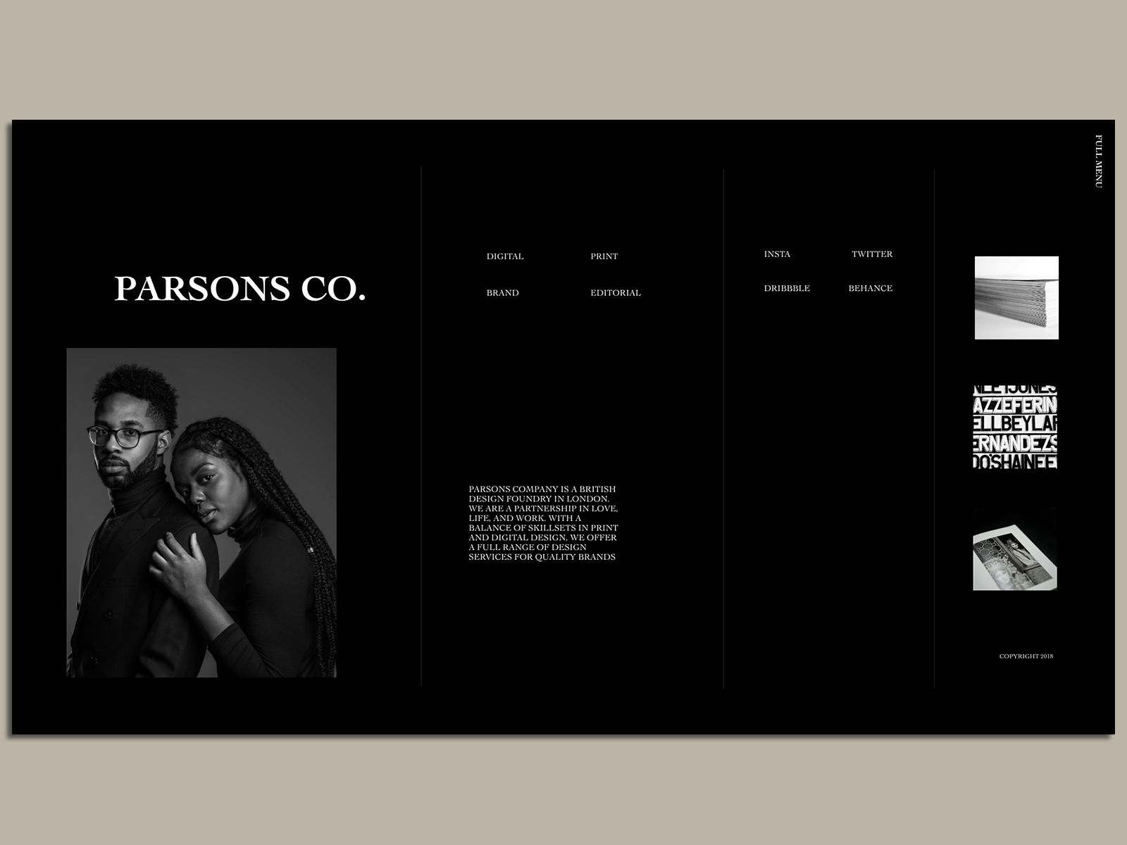 Parsons Co. Portfolio Website