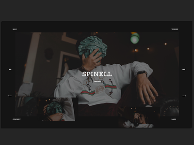 Spinell Fashion Homepage adobe xd clean clothing custom type dark ecommerce experimental typography experimental web design fashion fashion blog fashion brand interface minimal type typographic design typography ui ux web design website
