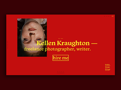 Photographer and Writer Portfolio Homepage