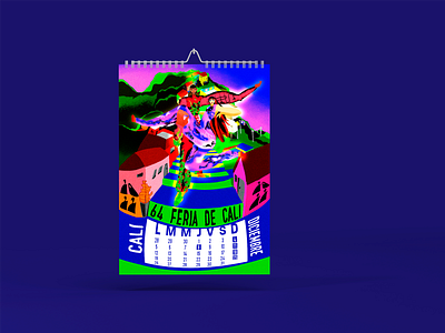 Calendar 2020: December month of Feria de Cali calendar design illustration product