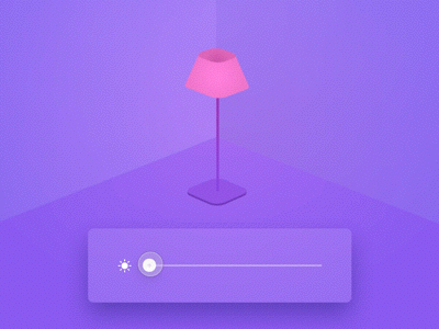 Virtual Bulb Interaction automation design graphics home interaction lamp motion slider toggle ui