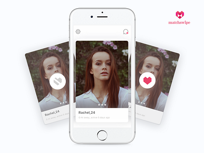Matchswipe android app dating design flat ios matchswipe material studio ui ux web