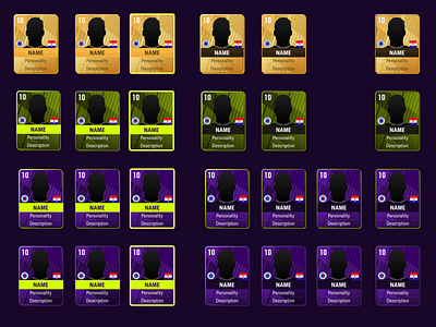 Player card concepts - Football Manager Mobile 2021 2021 cards ui football game manager mobile sega ui uxui