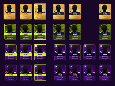 Player card concepts - Football Manager Mobile 2021