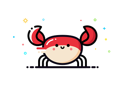 Crabie affinitydesigner crab illustration mbe style vector