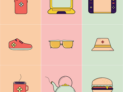 Modern Life Story Icon Set design graphic design icon design iconography illustration