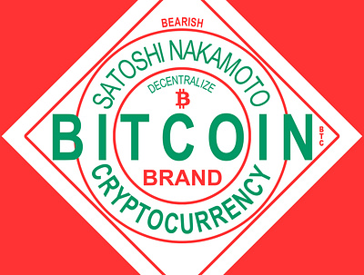 Bitcoin Bearish bitcoin crypto design logo