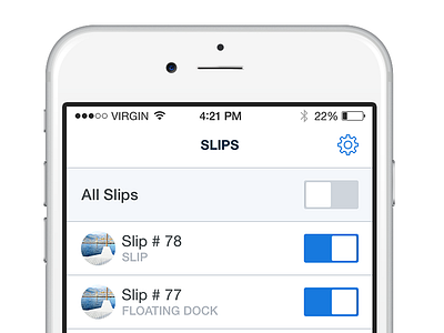 Slip management - Marina side UI - IOS