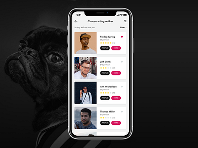 IOS App - Dolker - Dog walker finding app app clean design dog flat flat design interface ios iphone iphonex minimal mobile product simple ui ui ux user interface ux