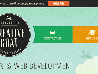 Creative Goat Portfolio Redesign colors creative design goat navigation portfolio studio ui ux vintage