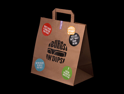 BURGS N' DIPS branding design food foodbranding graphic design logo packaging
