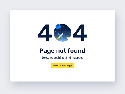 404 page | my.1Ci.com 404 error page 404 page clean illustration minimalism planets space ui ui kit ui ux ux vector