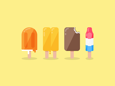 Summer Pops boom pop creamsicle graphic design ice ice cream ice pops pops popsicle popsicles summer twin pop vector illustration