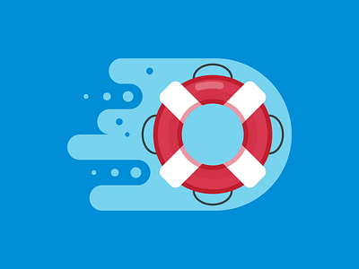 Life Preserver graphic design help life preserver life ring support vector illustration water wave