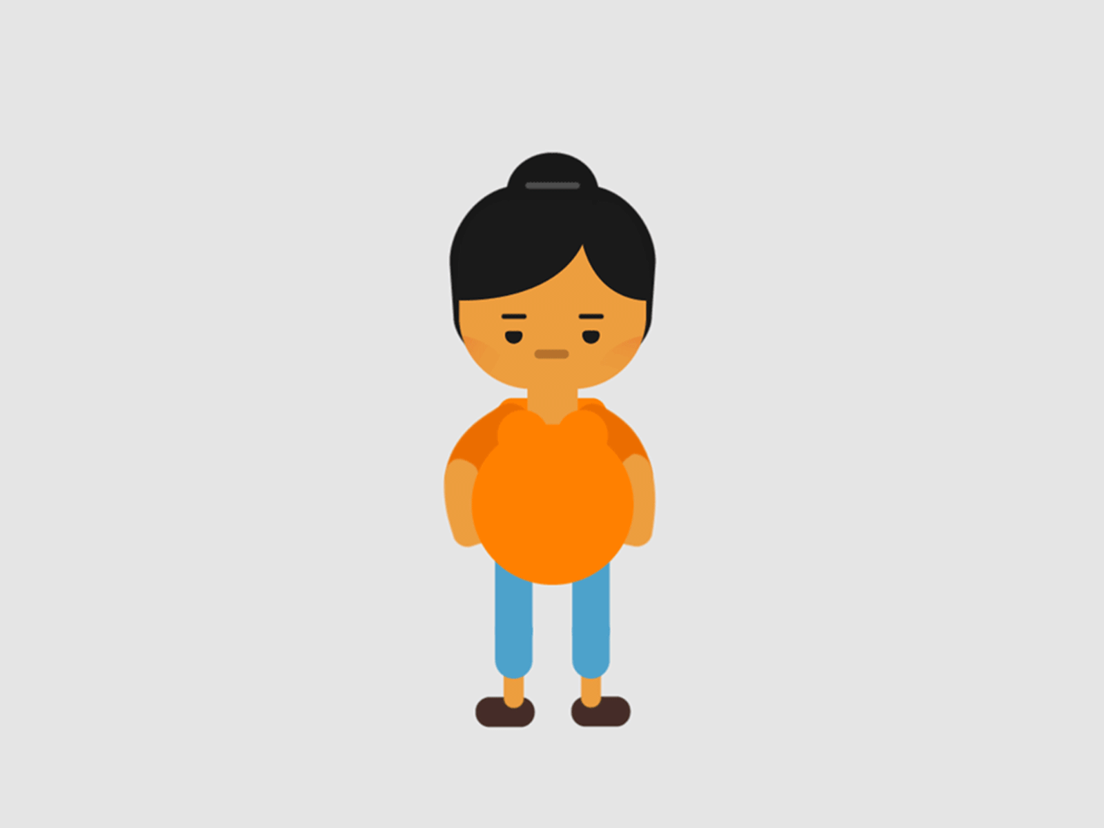 Pregnant Peggy animation illustration vector