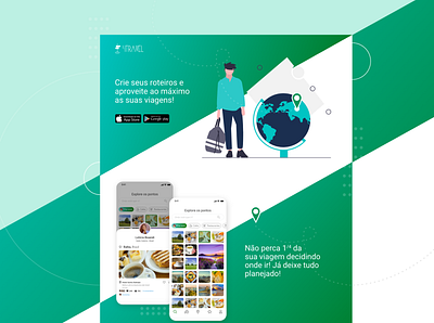 4travel Landing page app branding design logo ui ux web