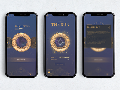 App UI for Arcane Fortune branding typography ui ux