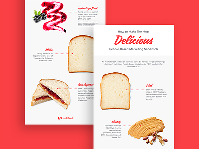 Infographic: How to Make the Most Delicious PBM Sandwich colorful food graphic design infographic photography print recipe red typography warm