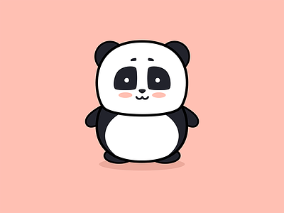 Panda Illustration animal bear character cute design draw drawing graphic design illustration kawaii panda pastel