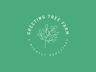 Greeting Tree Farm Logo brand branding design farm graphic graphic design green identity leaf logo organic tree