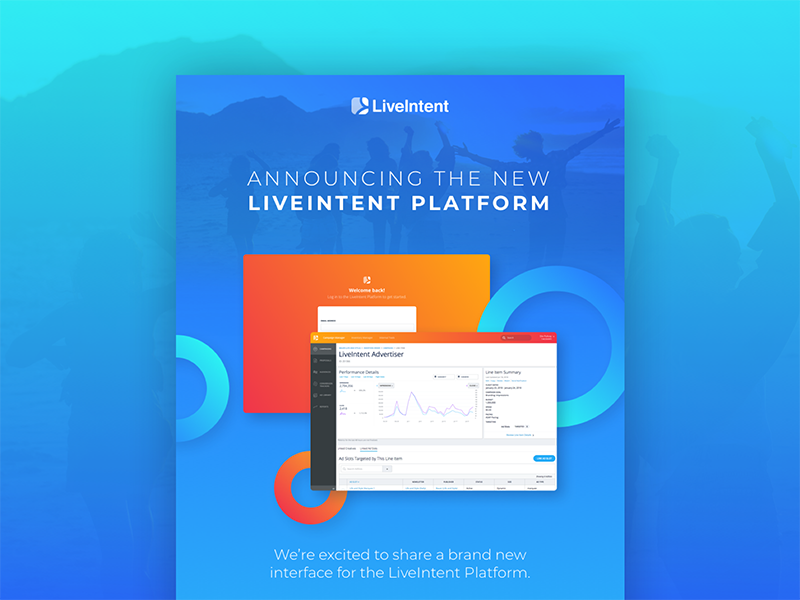 New LiveIntent Platform email orange blue gradient layout interface design web graphic ui platform