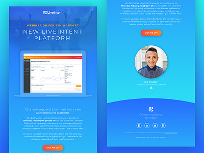 New LiveIntent Platform Email blue design email gradient graphic interface layout orange platform ui web