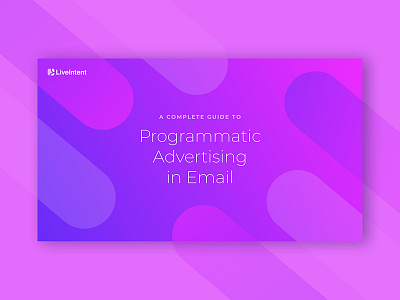 Programmatic eBook advertising design e book ebook email gradient print purple shapes technology typography web