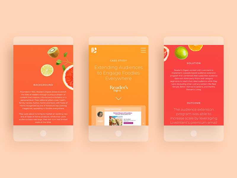 Digital Case Studies digital gradient typography blog branding advertising marketing ui food web mobile case study