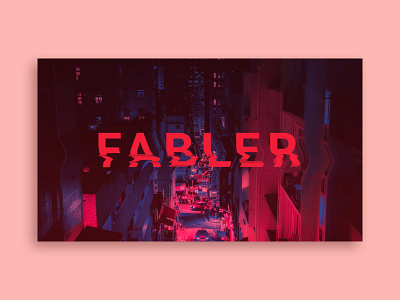 Fabler Poster Concept brand branding design glitch graphic graphic design logo neon photography pink poster red typography warp
