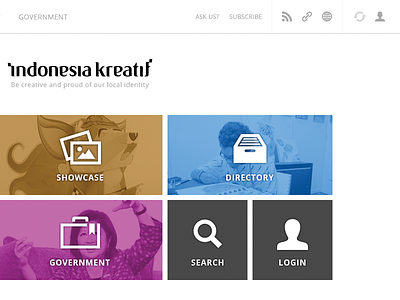 Indonesia Kreatif Homepage directory event government header homepage indonesia kreatif news parekraf portal showcase wordpress