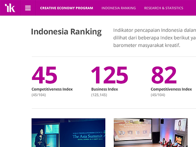 Indonesia Kreatif Gov directory event government header homepage indonesia kreatif news parekraf portal showcase wordpress