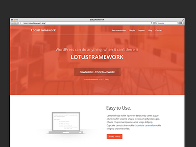 Lotus Framework Landing