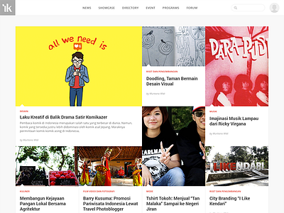 Indonesia Kreatif 2015 homepage indonesia kreatif landing page