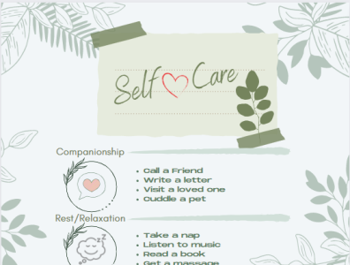 Self Care Tips branding graphic design organization planner printable