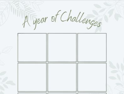 A Year of Challenges branding design organization planner printable tracker